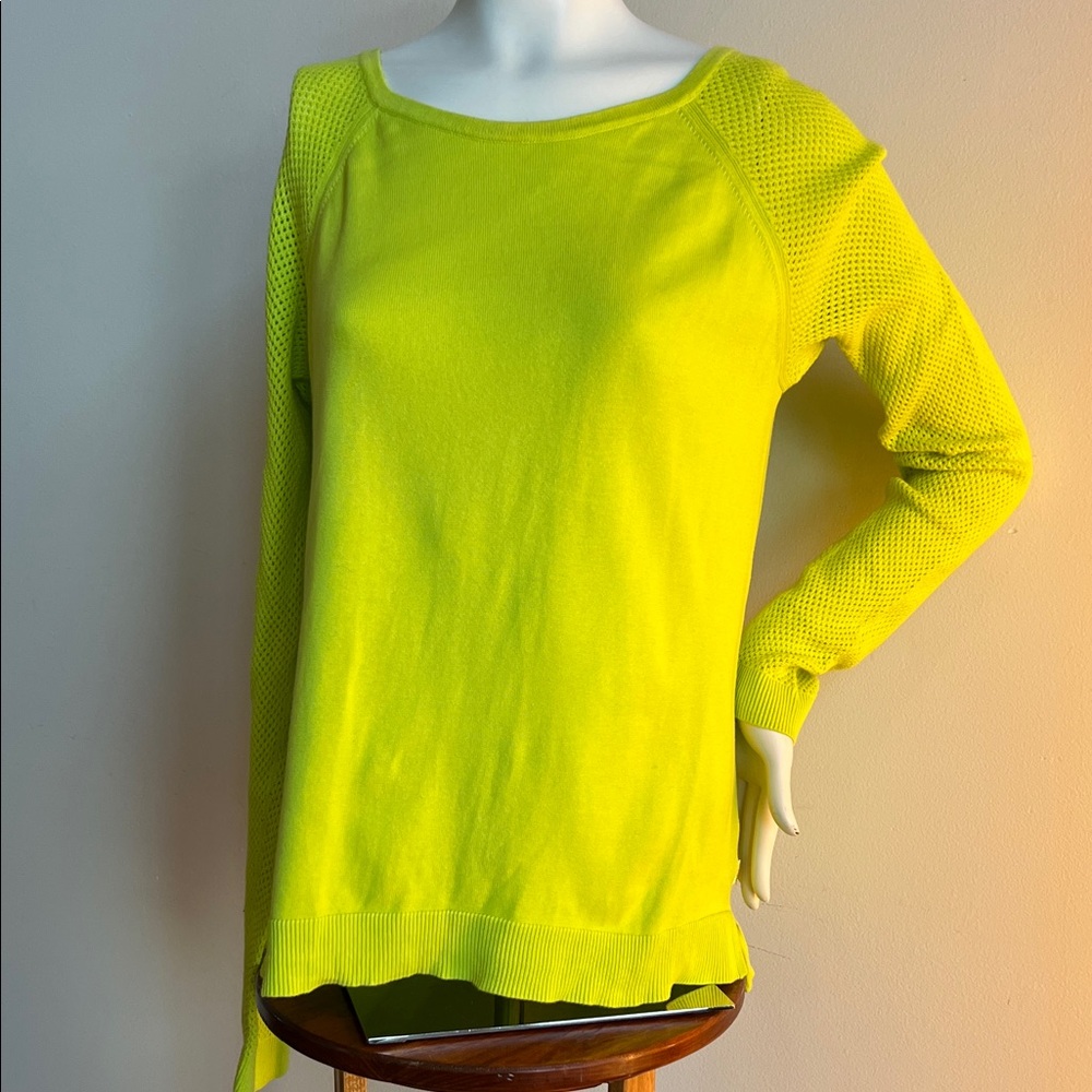 Ralph Lauren Neon Yellow/ green Crew Neck Sweater activewear womens XL